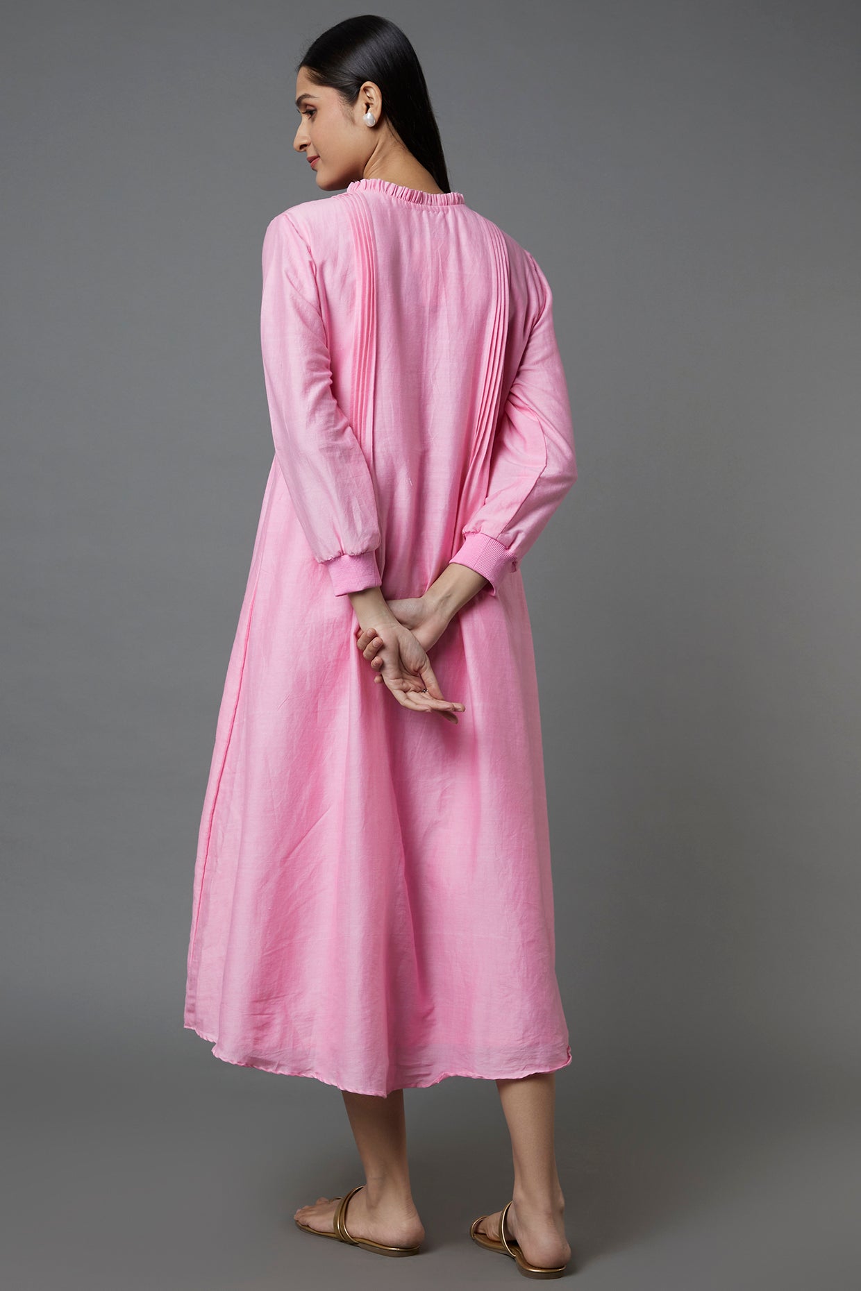 CHANDREI DRESS+STOLE Pink