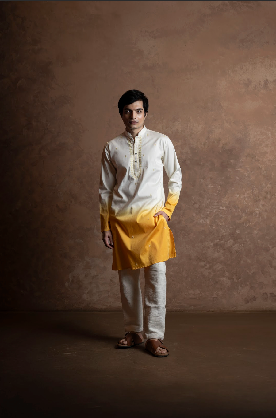 Bouquet kurta - Yellow