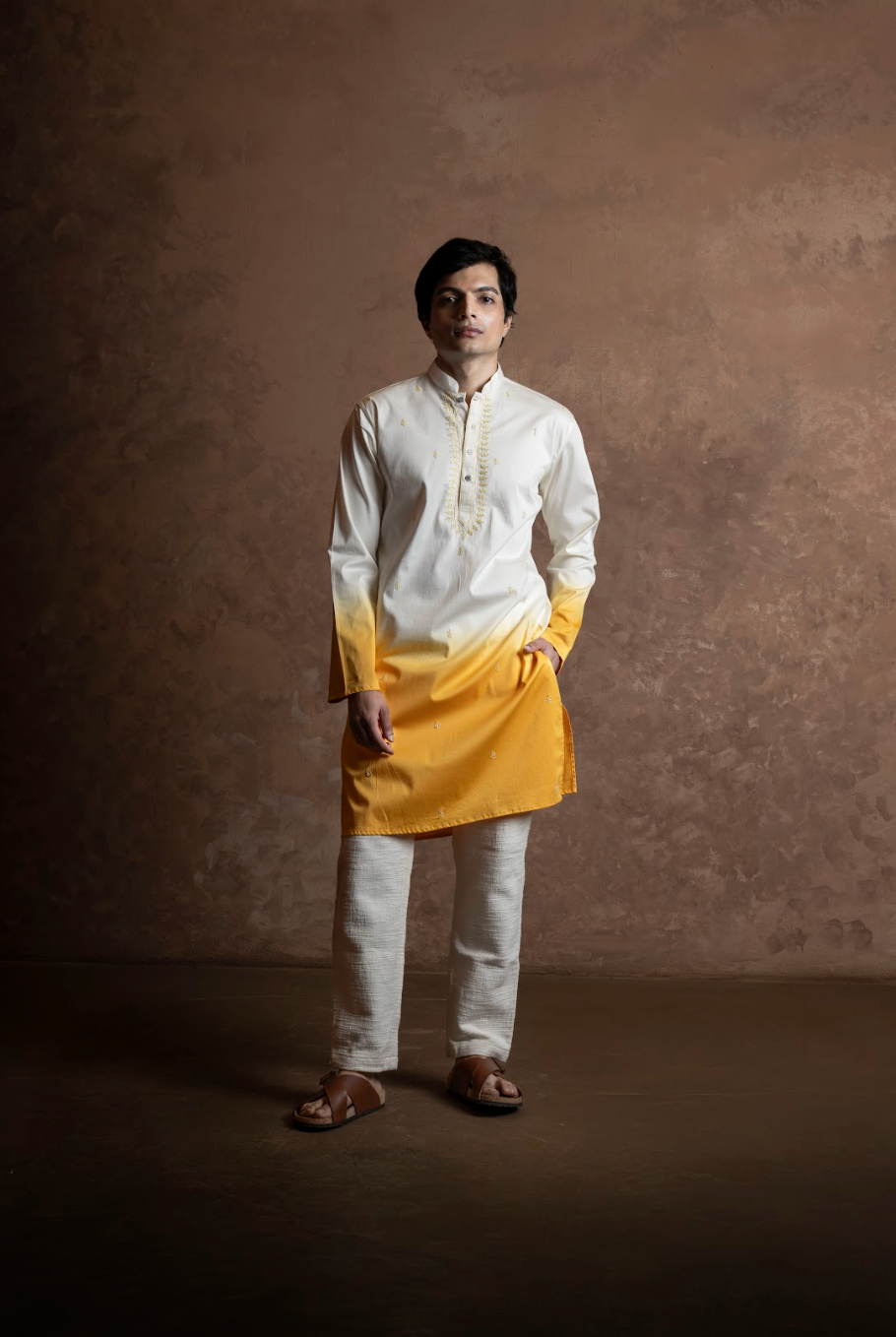 Bouquet kurta - Yellow