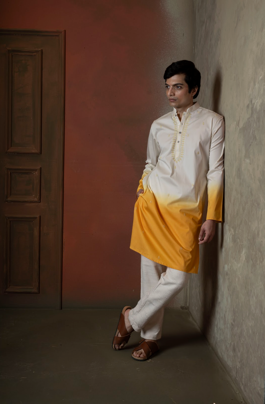 Bouquet kurta - Yellow