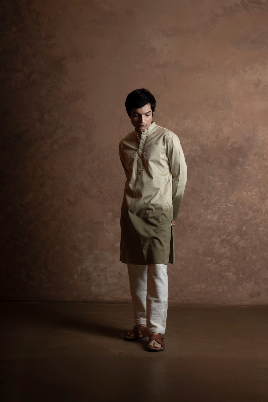 Bouquet kurta - Olive