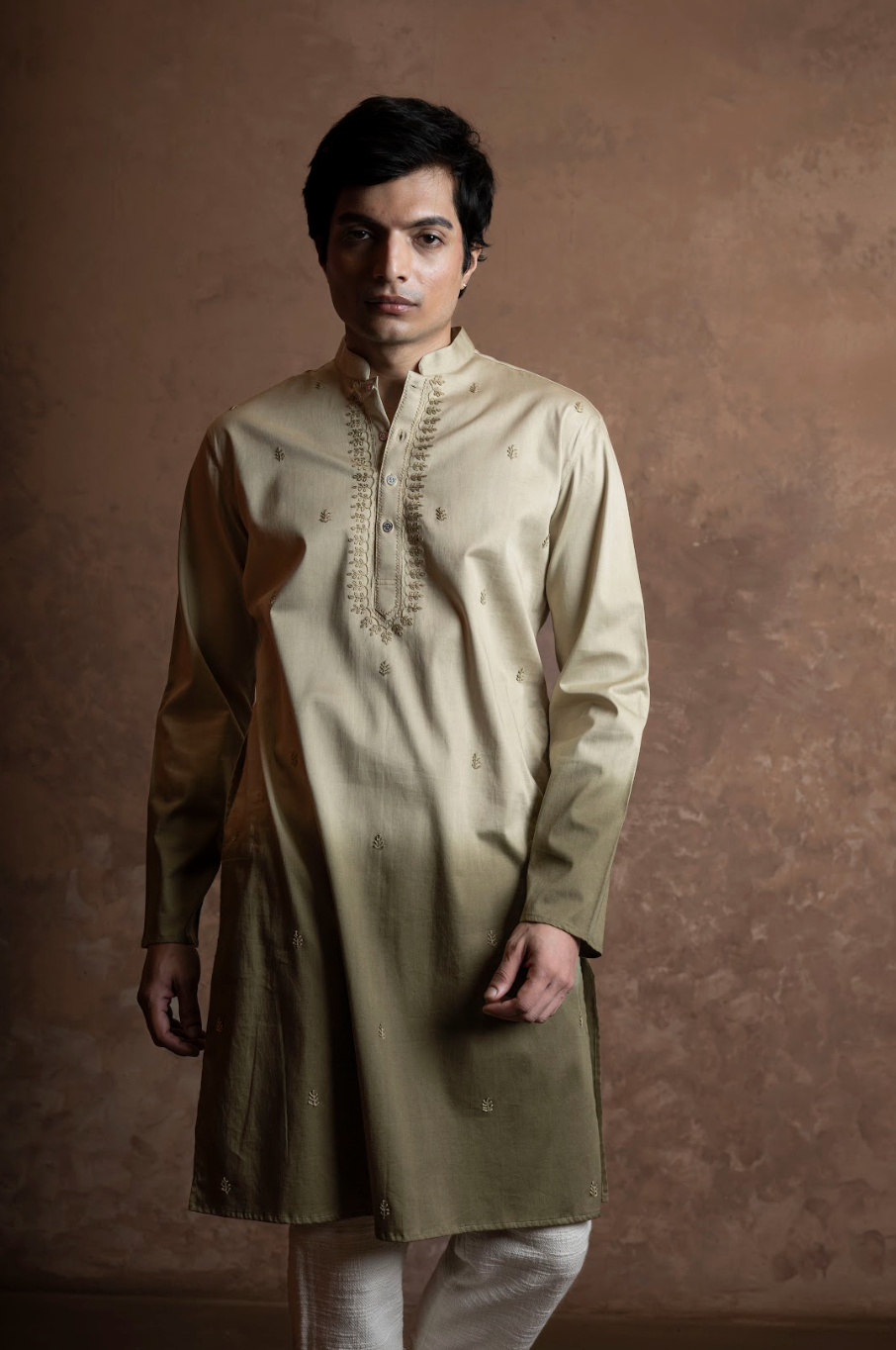 Bouquet kurta - Olive