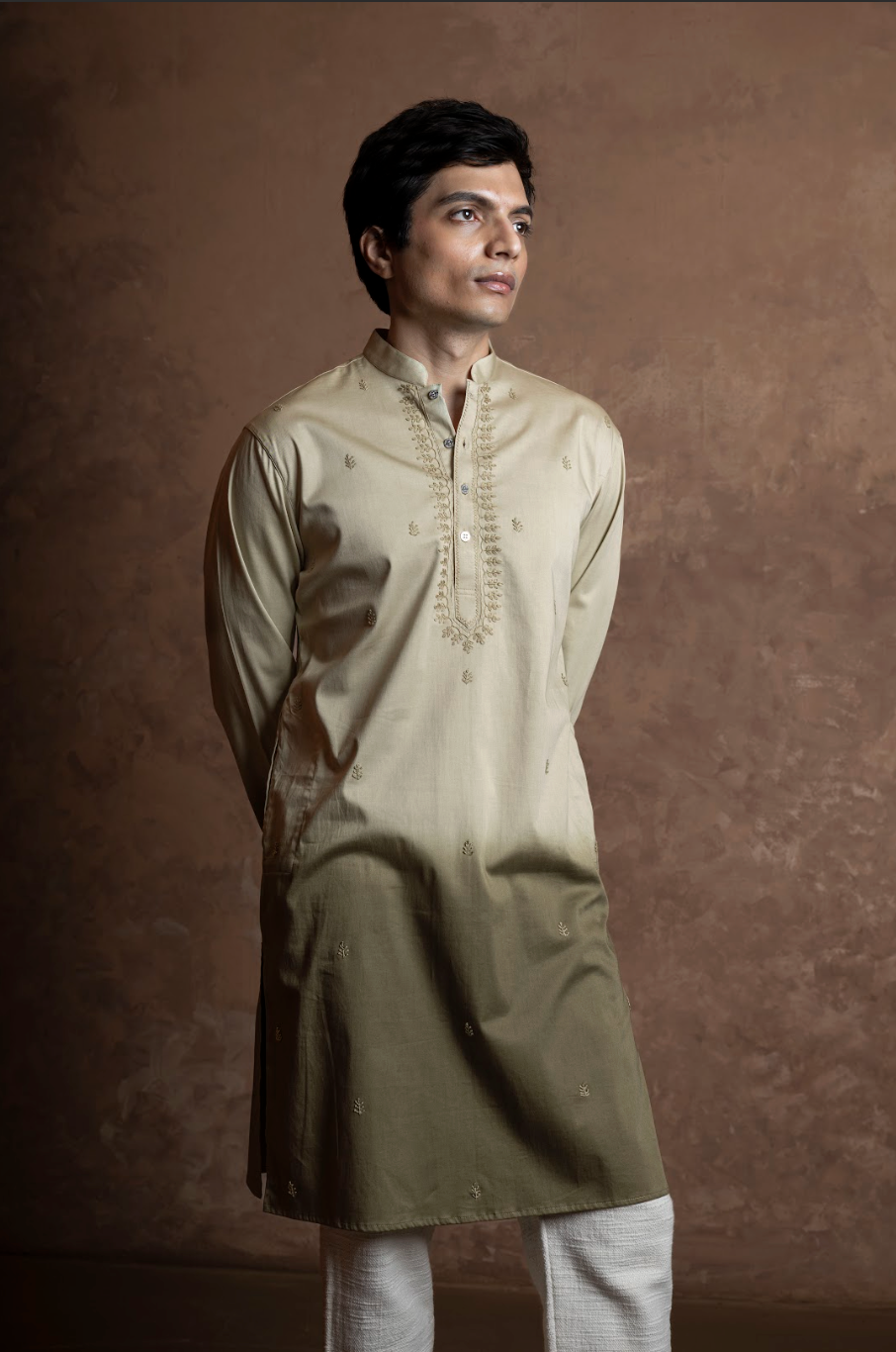 Bouquet kurta - Olive
