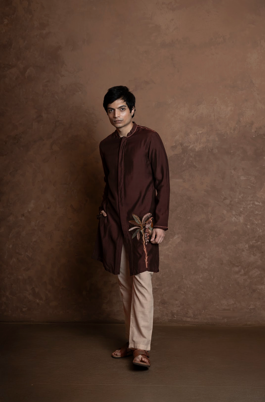 Palm kurta - Brown