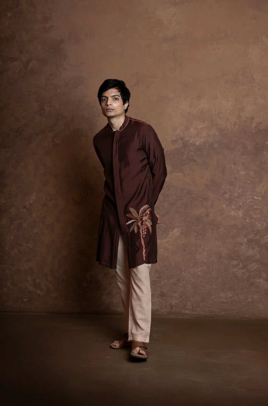 Palm kurta - Brown
