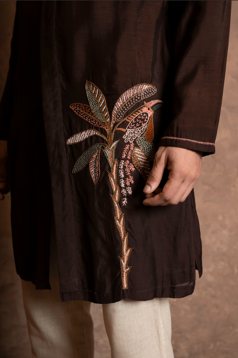 Palm kurta - Brown
