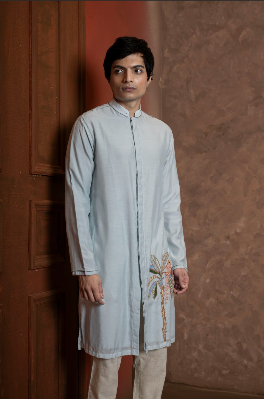 Palm kurta - Light Blue