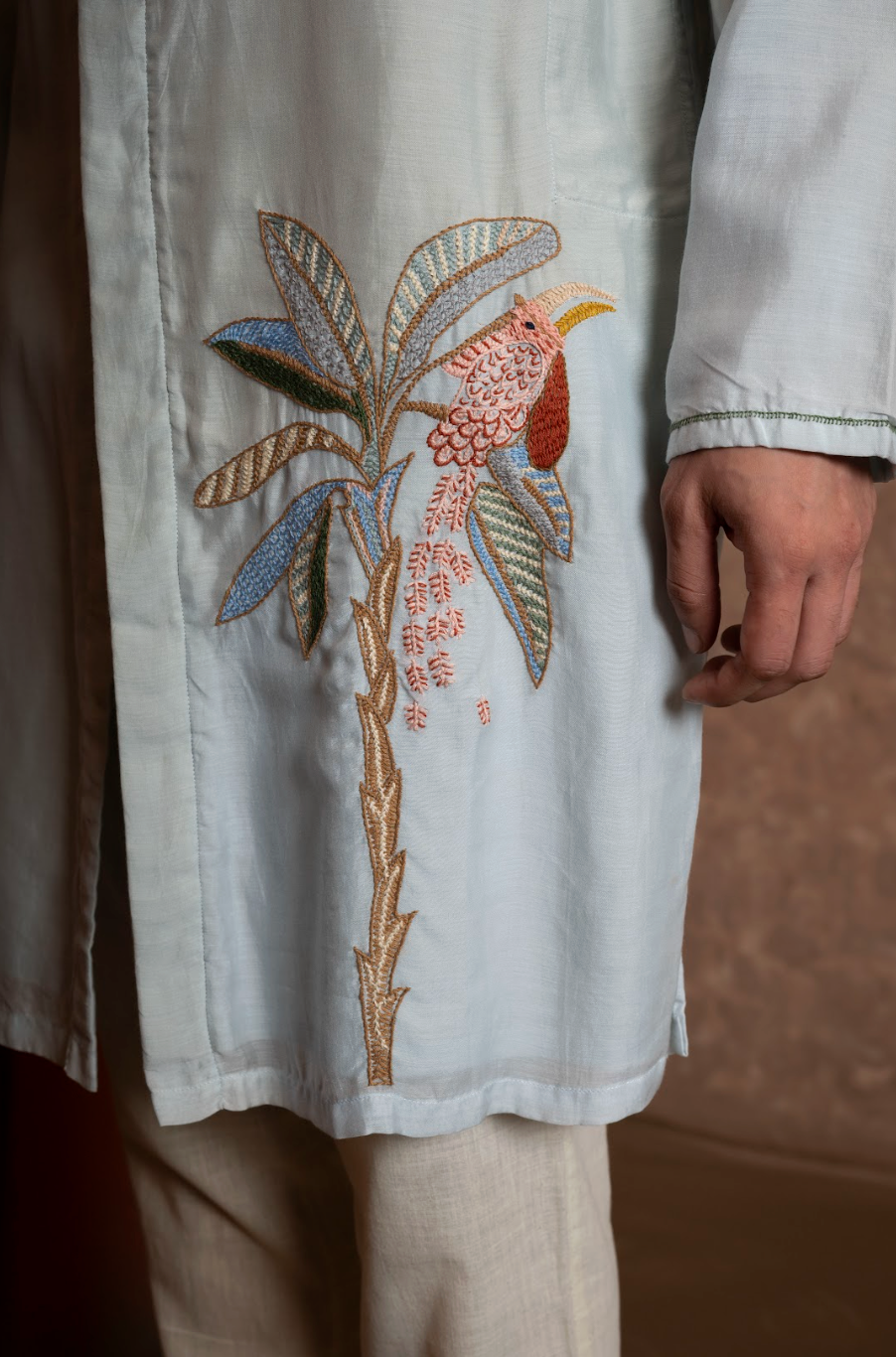 Palm kurta - Light Blue