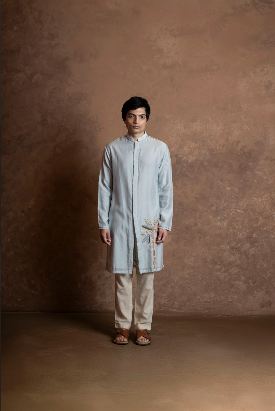 Palm kurta - Light Blue