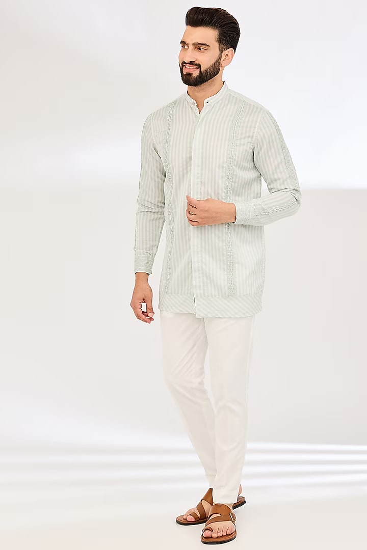 MINT STRIPE KURTA