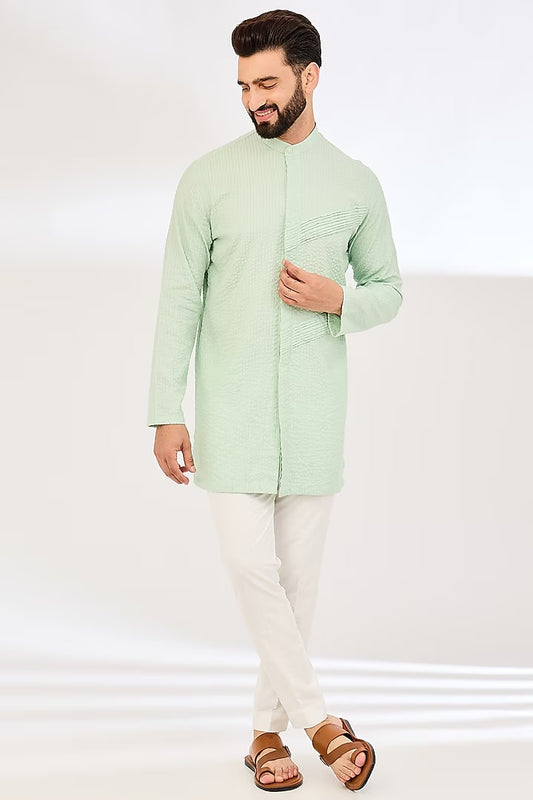 MINT PLEAT KURTA