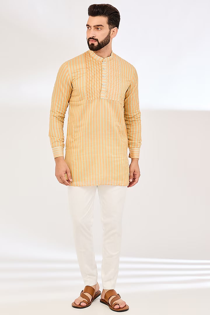 ORANGE STRIPE KURTA
