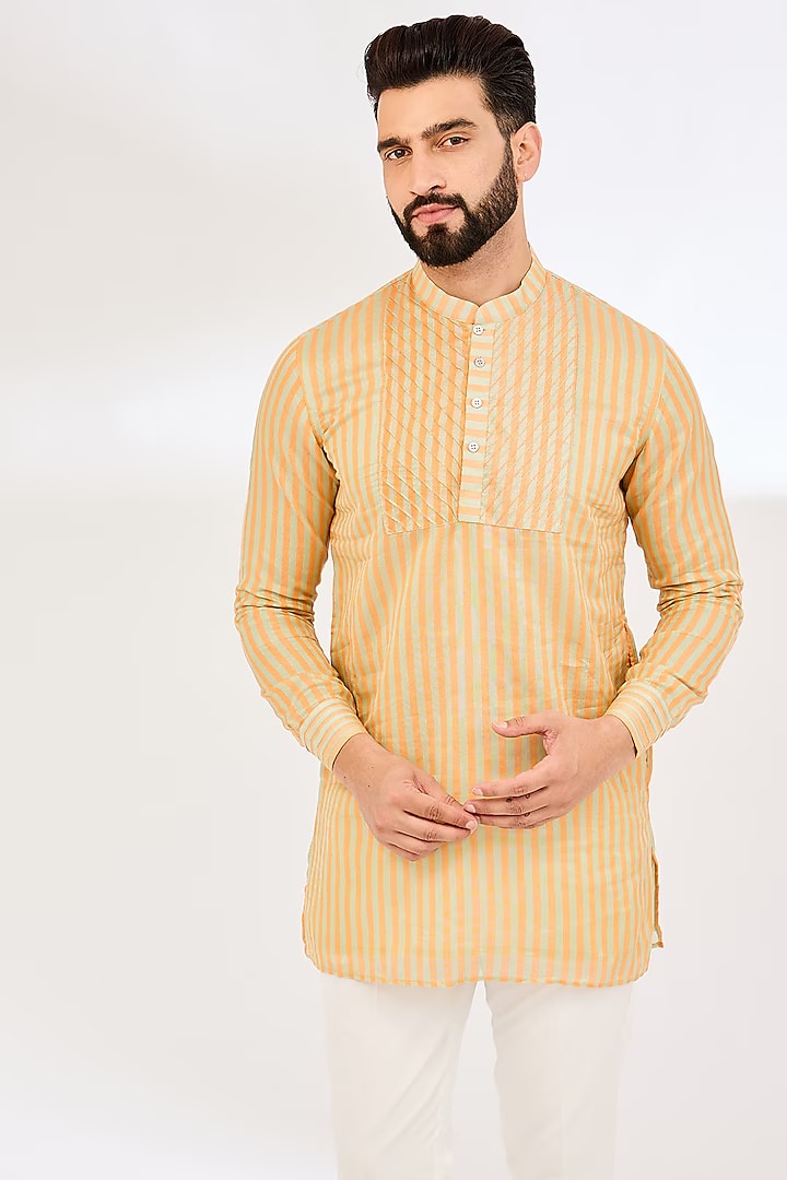 ORANGE STRIPE KURTA