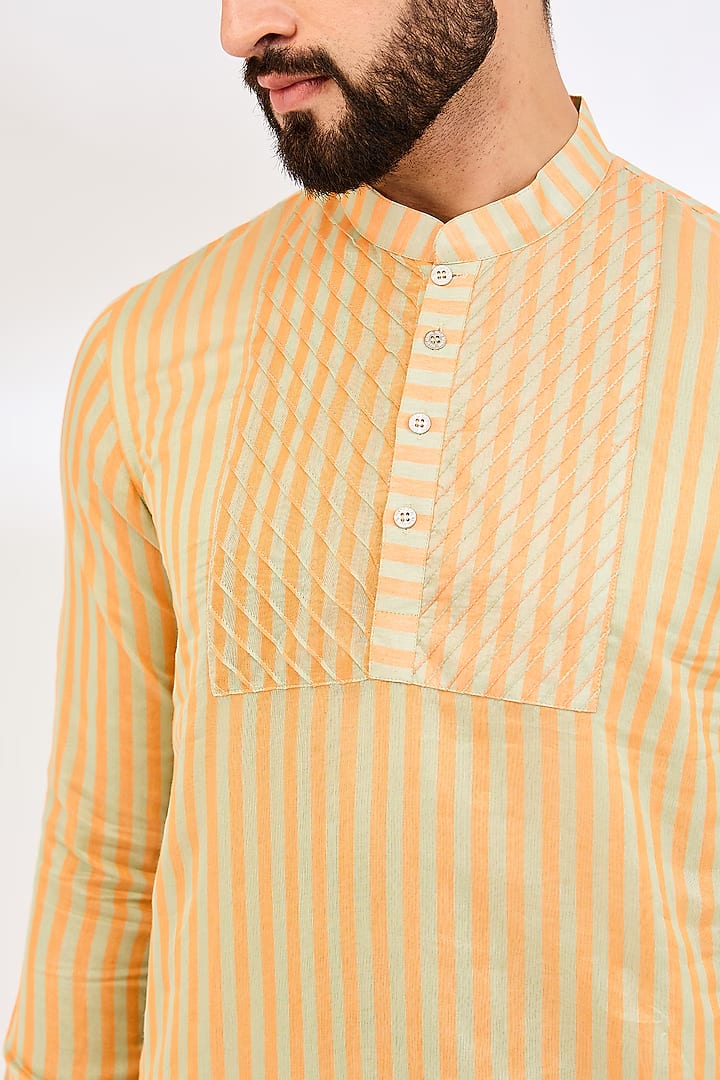 ORANGE STRIPE KURTA